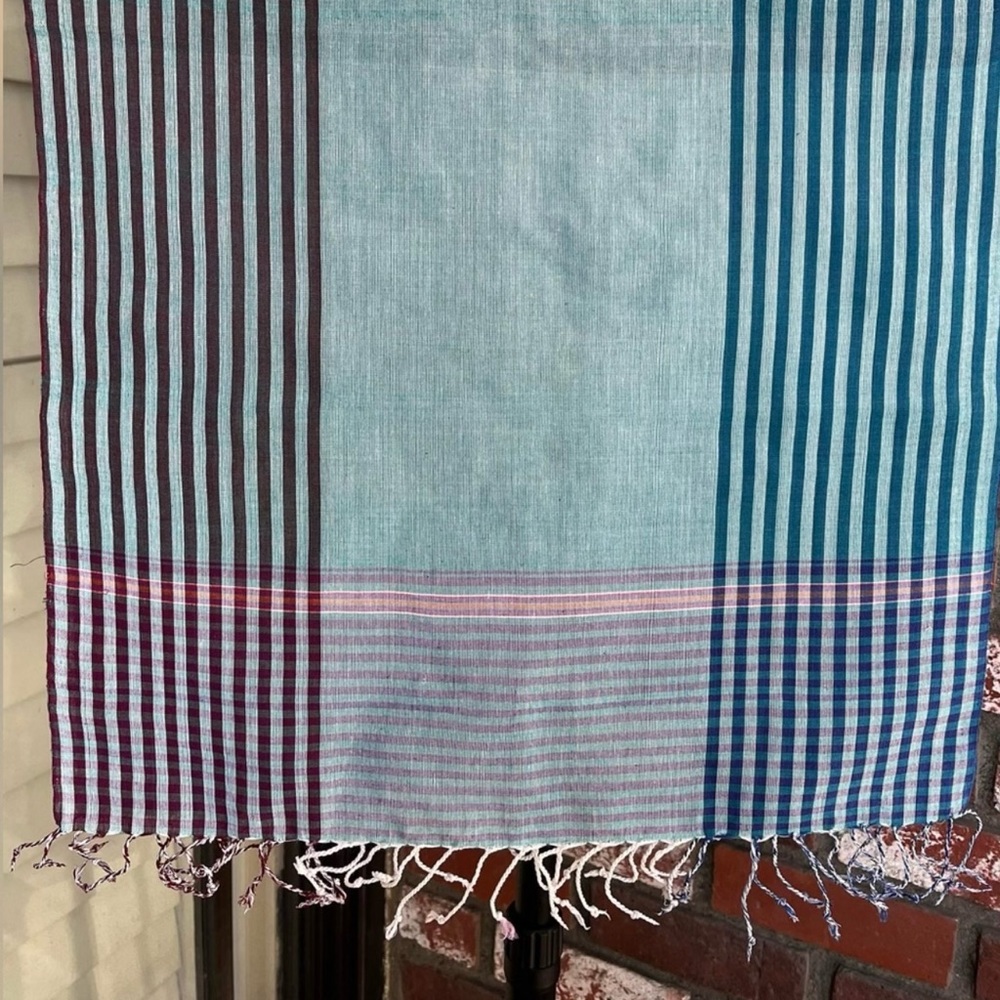 Authentic handmade scarf. Handwoven 100% cotton with hand dye from Cambodia 🇰🇭